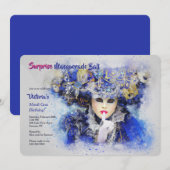 uitnodiging voor maskerade-tekens (Voorkant / Achterkant)