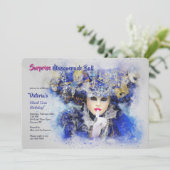 uitnodiging voor maskerade-tekens (Staand voorkant)