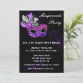 Uitnodiging voor Maskeradefeest (Staand voorkant)