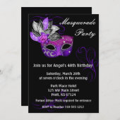 Uitnodiging voor Maskeradefeest (Voorkant / Achterkant)