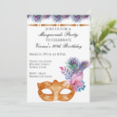 Uitnodiging voor Maskeradefeest (Staand voorkant)