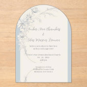 Uitnodiging voor matte acrylverf met gewelfde bloe (Voorkant)