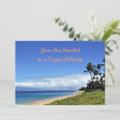 Uitnodiging voor Maui Tropisch Feest (Staand voorkant)