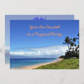 Uitnodiging voor Maui Tropisch Feest (Voorkant / Achterkant)