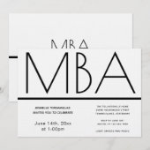 Uitnodiging voor MBA-graad Graduation Party (Voorkant / Achterkant)