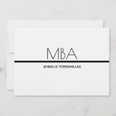 Uitnodiging voor MBA-graad Graduation Party (Achterkant)