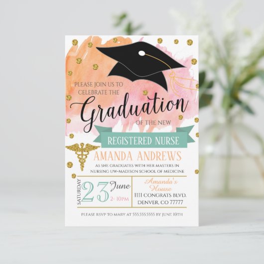 Uitnodiging voor medisch Afstuderen (Staand voorkant)