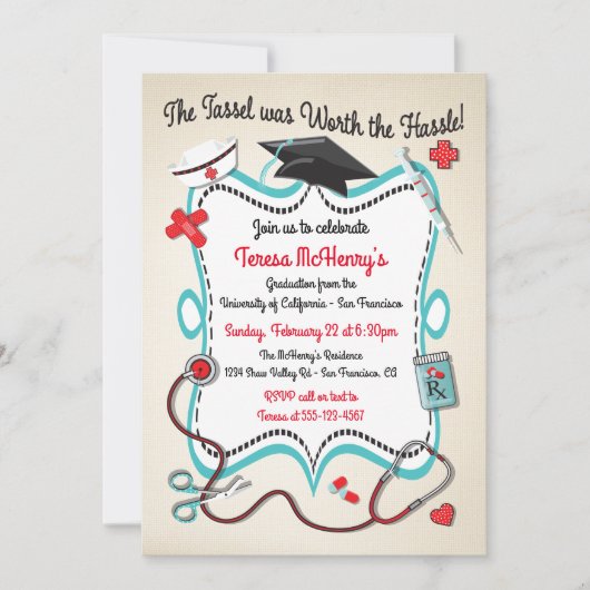 Uitnodiging voor medisch Afstuderen voor verpleegk (Voorkant)