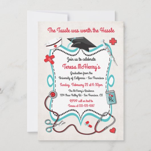 Uitnodiging voor medisch Afstuderen voor verpleegk (Voorkant)