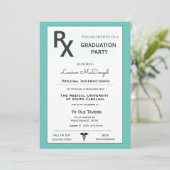 Uitnodiging voor medisch recept Pad Afstuderen (Staand voorkant)