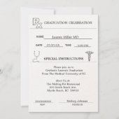 Uitnodiging voor medisch recept Pad Afstuderen (Voorkant)