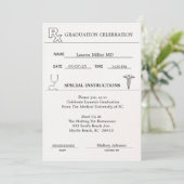 Uitnodiging voor medisch recept Pad Afstuderen (Staand voorkant)