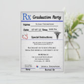 Uitnodiging voor medisch recept Pad Afstuderen (Staand voorkant)