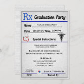 Uitnodiging voor medisch recept Pad Afstuderen (Voorkant / Achterkant)