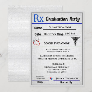 Uitnodiging voor medisch recept Pad Afstuderen