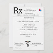 Uitnodiging voor medisch recept Pad Afstuderen (Voorkant)