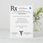 Uitnodiging voor medisch recept Pad Afstuderen (Staand voorkant)