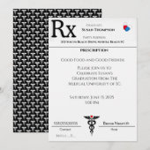Uitnodiging voor medisch recept Pad Afstuderen (Voorkant / Achterkant)
