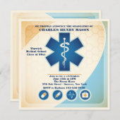 Uitnodiging voor medisch-wetenschappelijke Afstude (Voorkant / Achterkant)