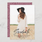 Uitnodiging voor meetkundige fototypografie (Voorkant / Achterkant)