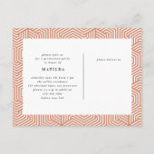 Uitnodiging voor meetkundige fototypografie briefkaart (Achterkant)