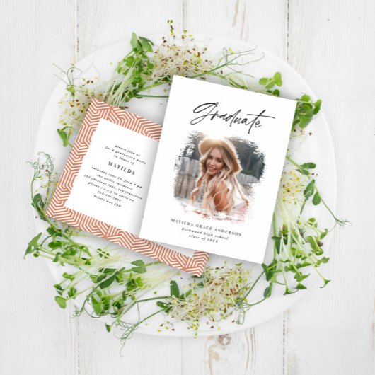 Uitnodiging voor meetkundige fototypografie briefkaart