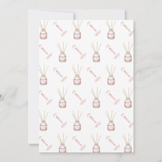 Uitnodiging voor Meiden Spa Feestje • Waterverf (Achterkant)