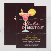 Uitnodiging voor Meiden Verjaardagsfeestje (Voorkant / Achterkant)