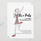 Uitnodiging voor meidenavondje (Voorkant / Achterkant)