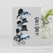 Uitnodiging voor meisjes (Staand voorkant)