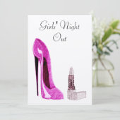 Uitnodiging voor meisjes in de nacht (Staand voorkant)