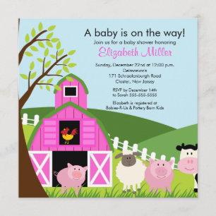 Uitnodiging voor meisjes om Baby shower te houden