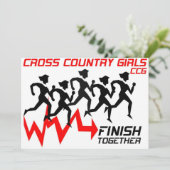 Uitnodiging voor meisjes over land (Staand voorkant)