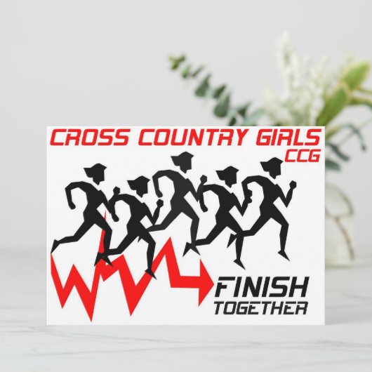 Uitnodiging voor meisjes over land (Staand voorkant)