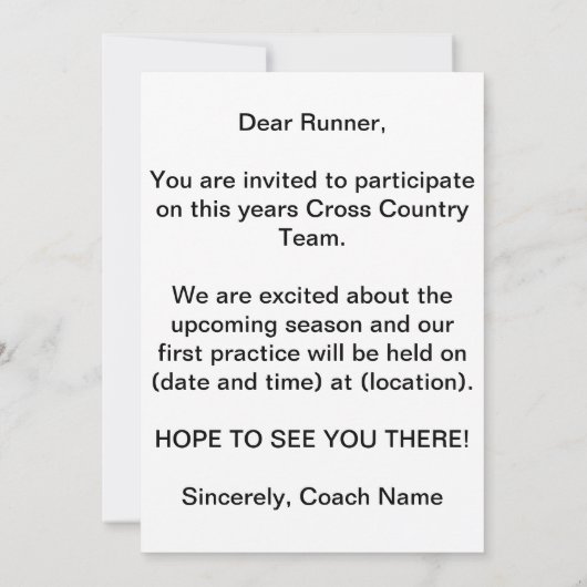 Uitnodiging voor meisjes over land (Achterkant)