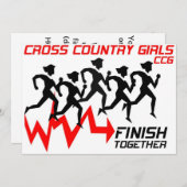 Uitnodiging voor meisjes over land (Voorkant / Achterkant)