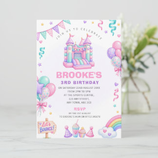 Uitnodiging voor meisjes verjaardagsfeest met spri