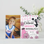 Uitnodiging voor meisjescheerleader (Staand voorkant)