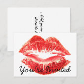 Uitnodiging voor meisjesfeestje (Voorkant / Achterkant)