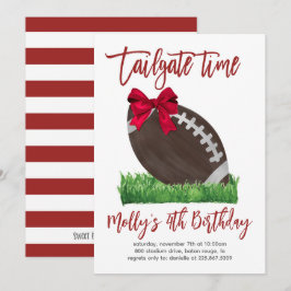 Uitnodiging voor meisjesvoetbal verjaardagsfeest m