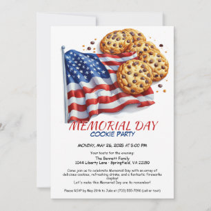 Uitnodiging voor Memorial Day Cookie-feestje