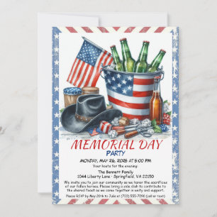 Uitnodiging voor Memorial Day-feest – Amerikaanse