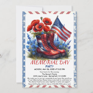 Uitnodiging voor Memorial Day Huldigingsfeest