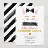 Uitnodiging voor meow vrijgezellenfeest (Voorkant / Achterkant)