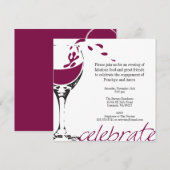 Uitnodiging voor Merlot Spatparty (Voorkant / Achterkant)