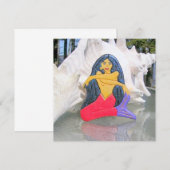 uitnodiging voor mermaid (Voorkant / Achterkant)