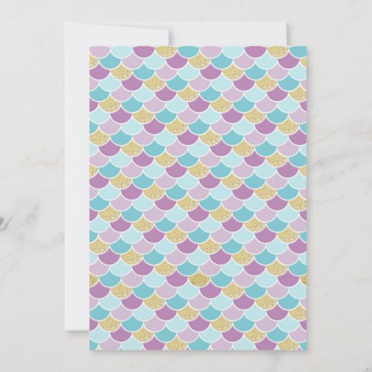 Uitnodiging voor Mermaid Pirate Birthday Party (Achterkant)