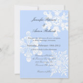 Uitnodiging voor metallische wintersnowflake bruil (Voorkant)