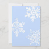 Uitnodiging voor metallische wintersnowflake bruil (Achterkant)