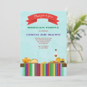 Uitnodiging voor Mexicaans eten (Staand voorkant)